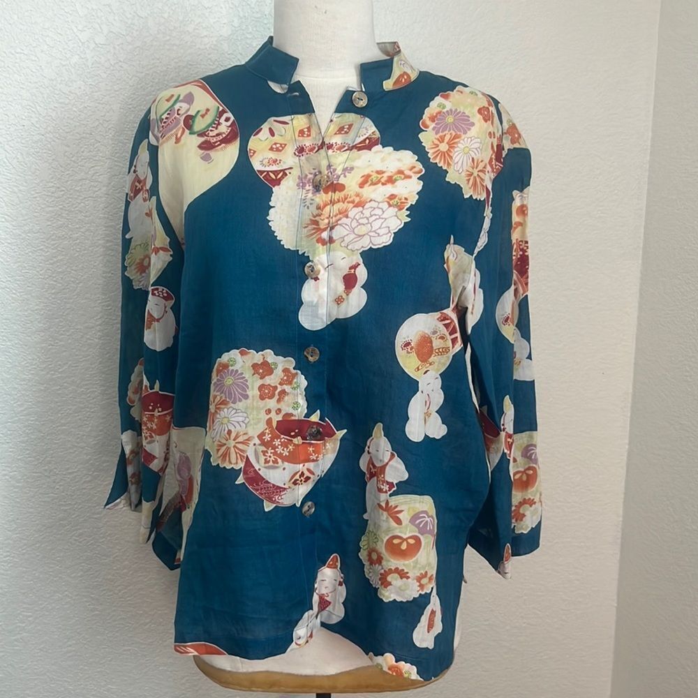 Citron Santa Monica Linen Blouse size S